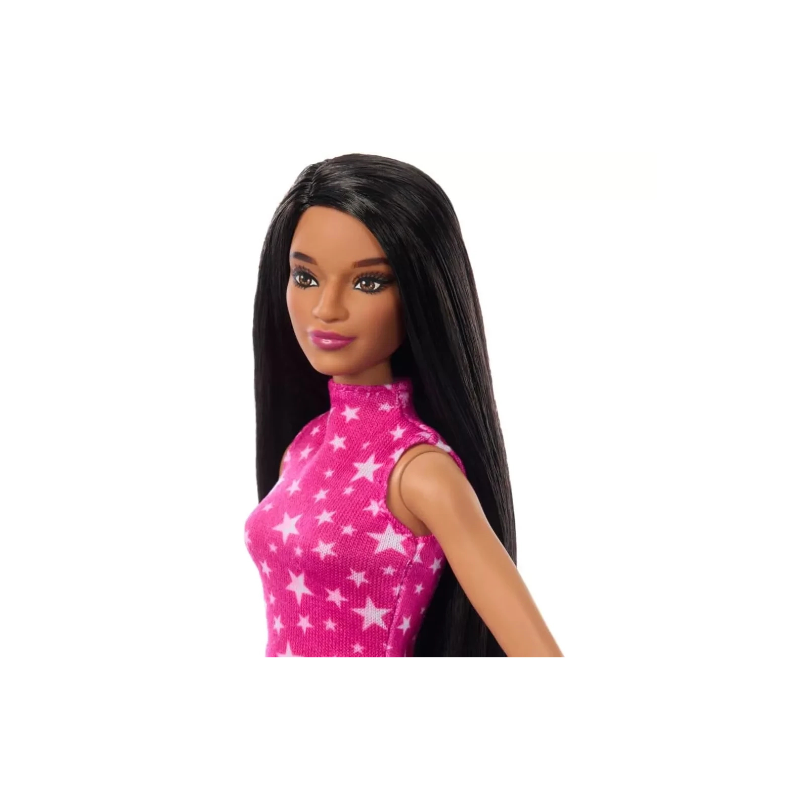 Кукла Barbie Fashionistas в розовом топе со звездным принтом в розовом цвете (HRH13) изображение 3
