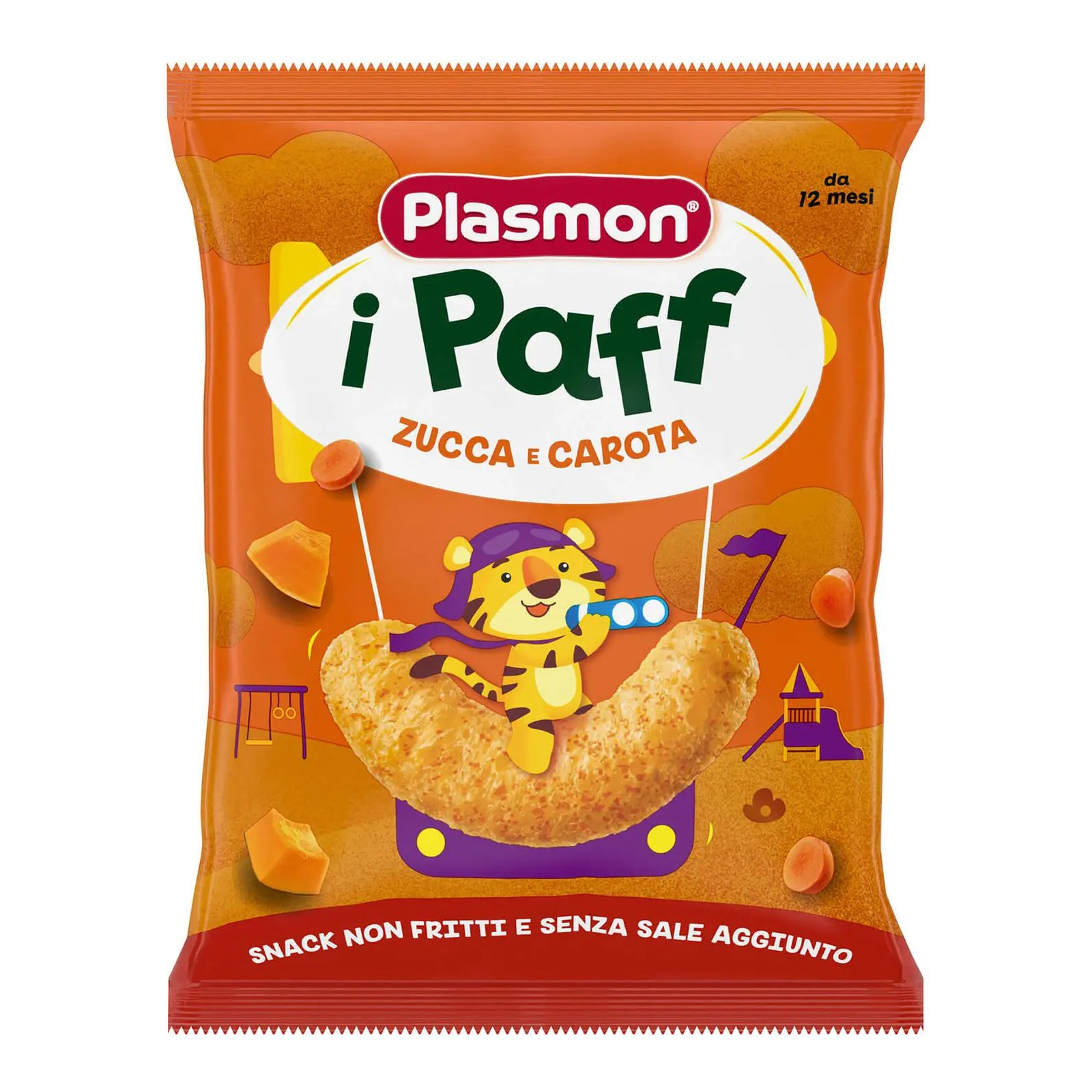 Печенье Plasmon Baby Puffs с тыквой и морковью 15 г (1136170)