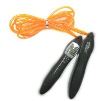 Скакалка LiveUp Electronic Jump Rope LS3123 з електронним лічильником сіро-помаранчева 275 см (6951376109054)