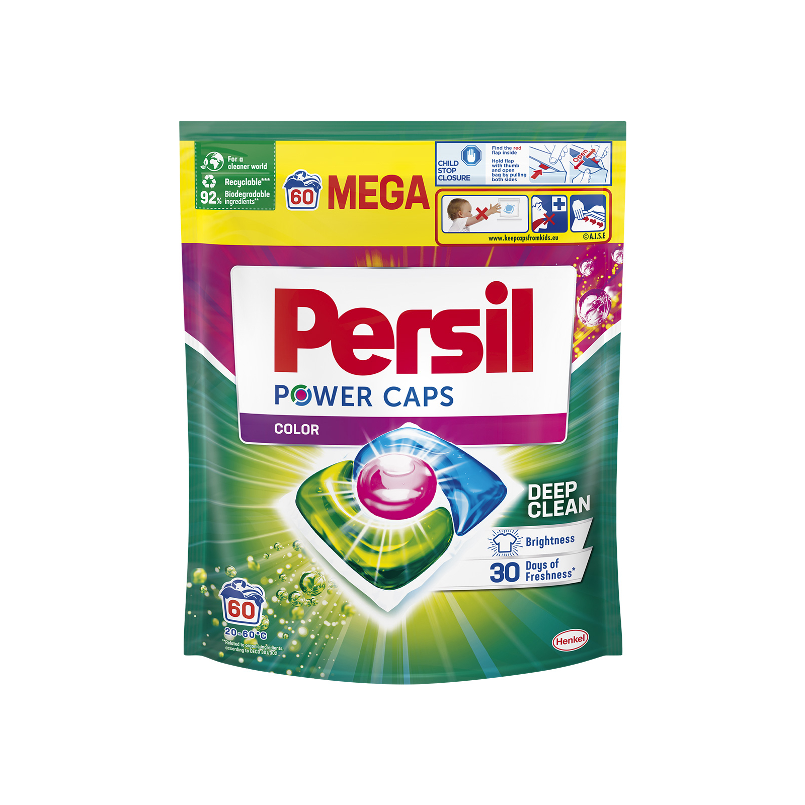 Капсулы для стирки Persil Power Caps Color Deep Clean 35 шт. (9000101801958)