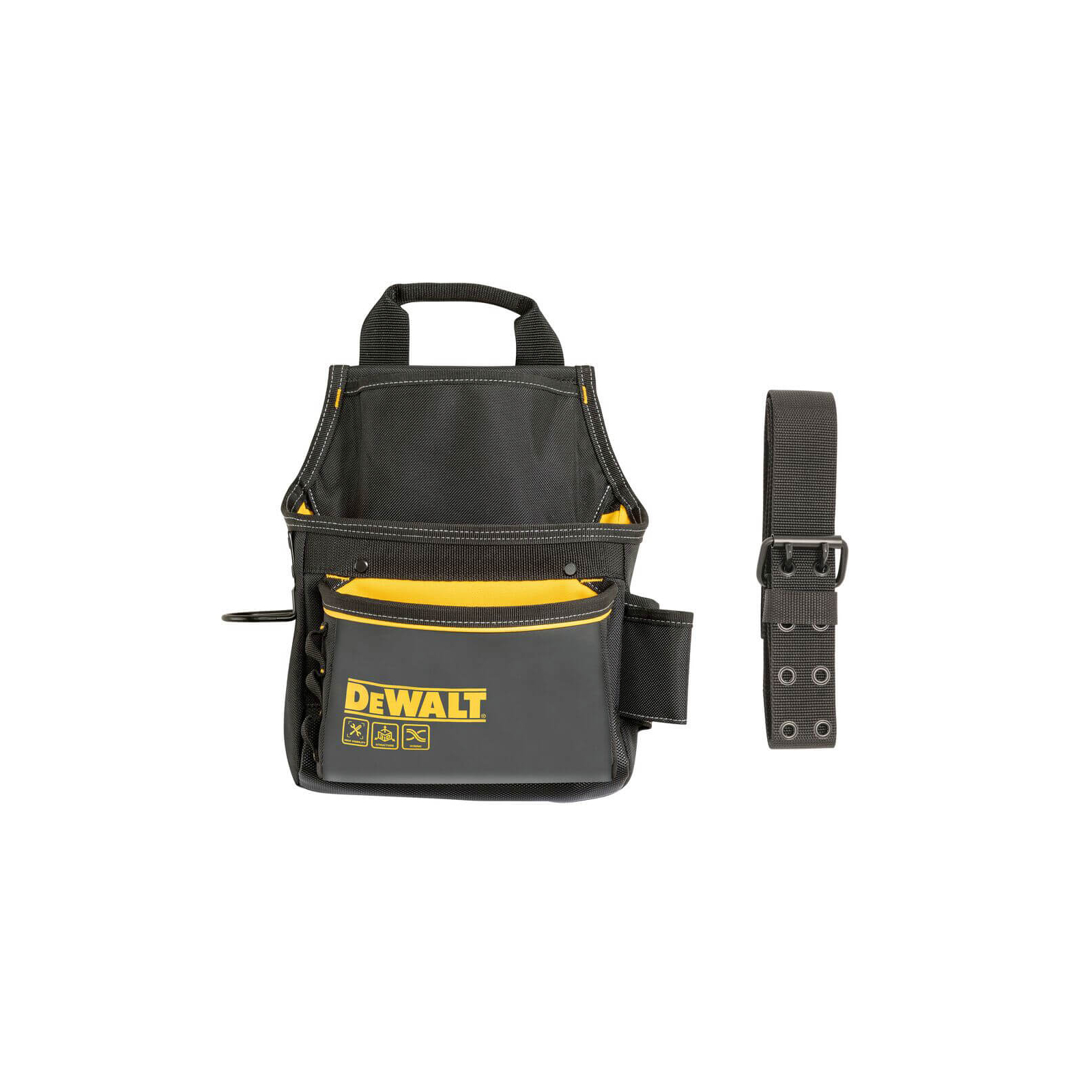Сумка для инструмента DeWALT PRO с поясом и скобой для молотка, 12 карманов (DWST40101-1)