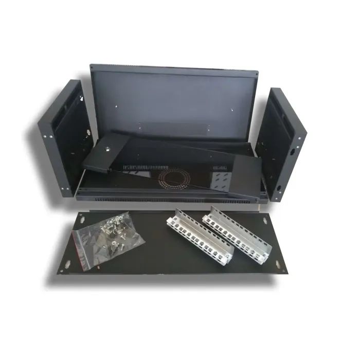 Шкаф настенный Hypernet 4U 19" 600x350 (WMNC-35-4U-FLAT-BLACK) изображение 6