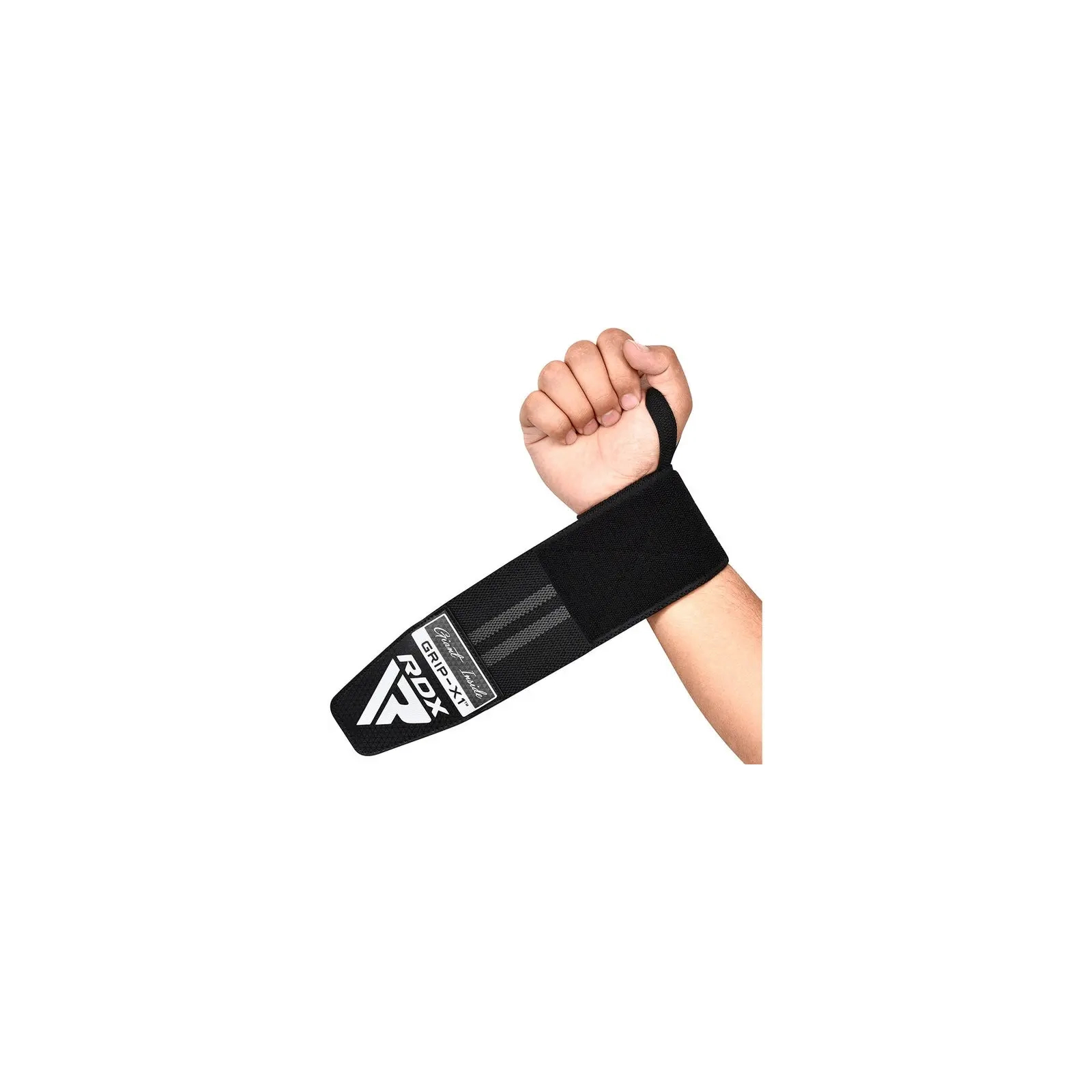 Бинт для спорта RDX для зап'ястя WR11 GYM Wrist Wrap Black/Grey (WAH-WR11BG) изображение 4