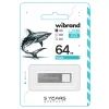USB флеш накопитель Wibrand 64GB Shark Silver USB 2.0 (WI2.0/SH64U4S) изображение 2