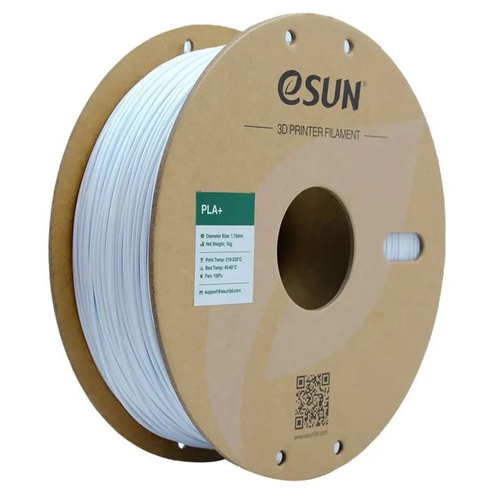 Пластик для 3D-принтера eSUN PLA+ P1.75мм, 1кг, white cold (PLA+P175CW1)