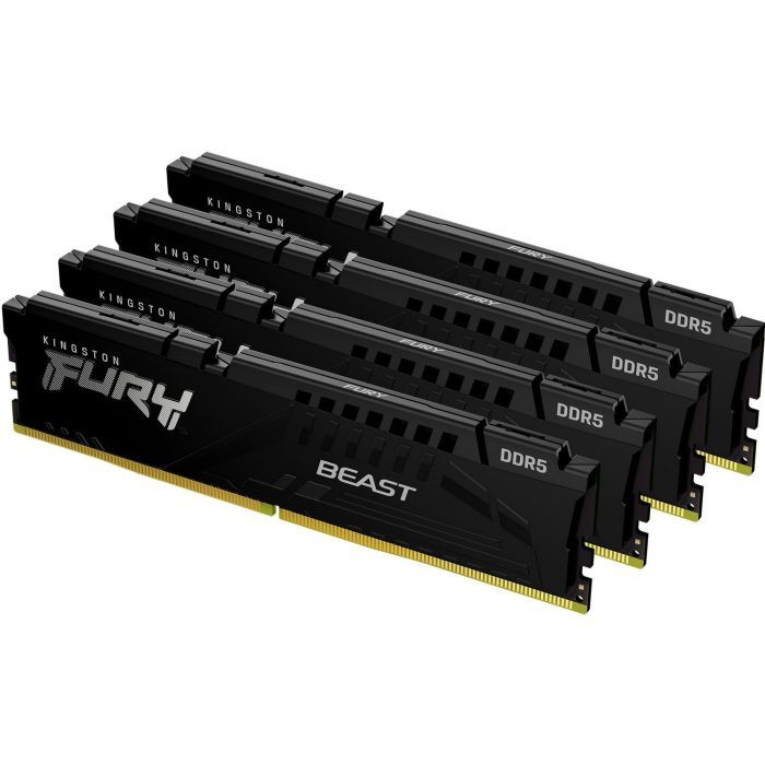 Модуль памяти для компьютера DDR5 128GB (4x32GB) 5600 MHz Beast Black XMP Kingston Fury (ex.HyperX) (KF556C40BBK4-128) изображение 2
