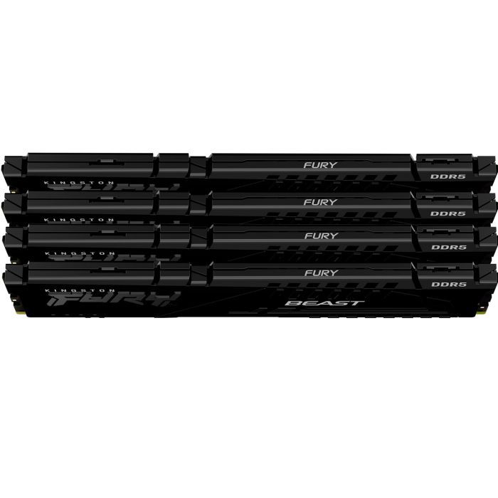 Модуль памяти для компьютера DDR5 128GB (4x32GB) 5600 MHz Beast Black XMP Kingston Fury (ex.HyperX) (KF556C40BBK4-128) изображение 3