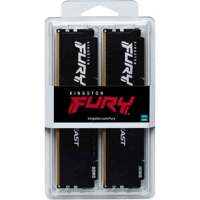 Модуль памяти для компьютера DDR5 128GB (4x32GB) 5600 MHz Beast Black XMP Kingston Fury (ex.HyperX) (KF556C40BBK4-128) изображение 5