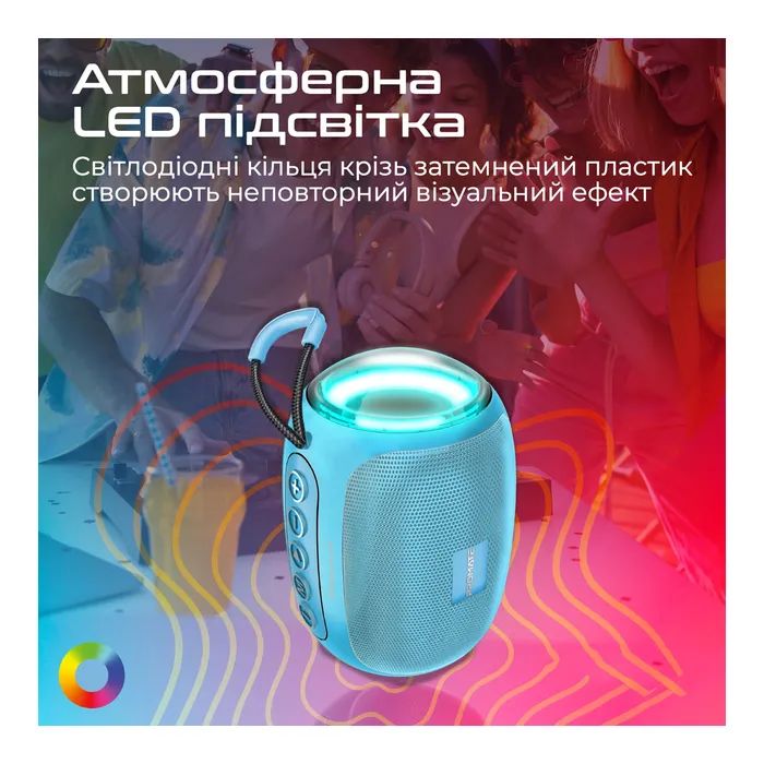 Акустична система Promate Capsule-3 Blue (capsule-3.blue) зображення 4
