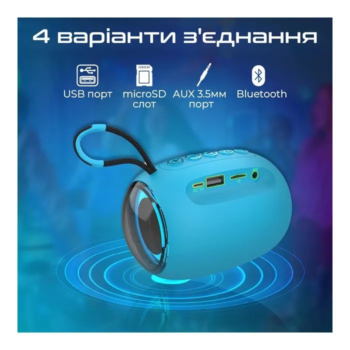 Акустична система Promate Capsule-3 Blue (capsule-3.blue) зображення 6