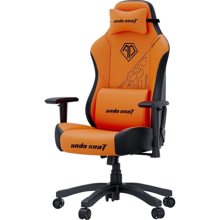 Крісло ігрове Anda Seat Phantom Tiger Edition Size L Orange (AD18Y-14-OB-PV/C) зображення 4