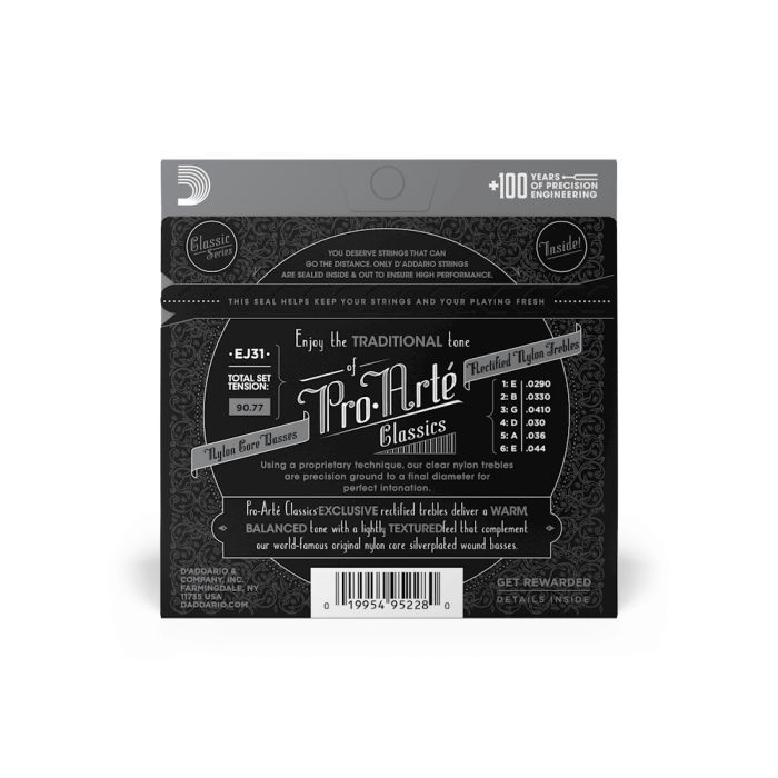 Струни для гітари D'Addario Pro-Arte Rectified Nylon Hard Tension (EJ31) зображення 3