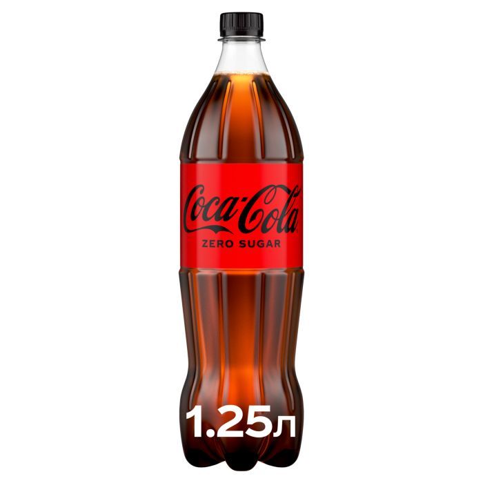 Напиток Coca-Cola Zero Безалкогольный сильногазированный Без сахара 1.25 л (5449000133724)