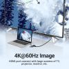 Концентратор Vention USB 3.1 Type-C to HDMI 4K60Hz/USB 3.0х3/RJ45/PD 87W 6-in-1 Mirrored Surface (TFFHB) зображення 5