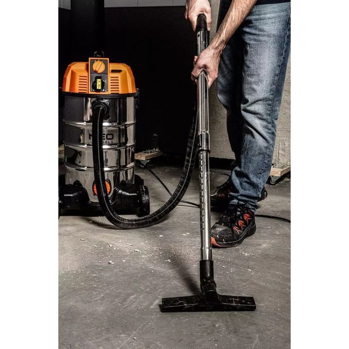 Пилосос будівельний Neo Tools 1600Вт, 18 кПа, 35л, HEPA, колеса, 7.5кг (04-739) зображення 10