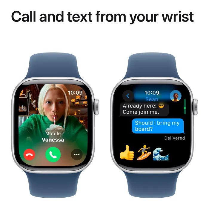 Смарт-годинник Apple Watch Series 10 GPS 42mm Rose Gold Aluminium Case with Light Blush Sport Band - S/M (MWWH3QH/A) зображення 7