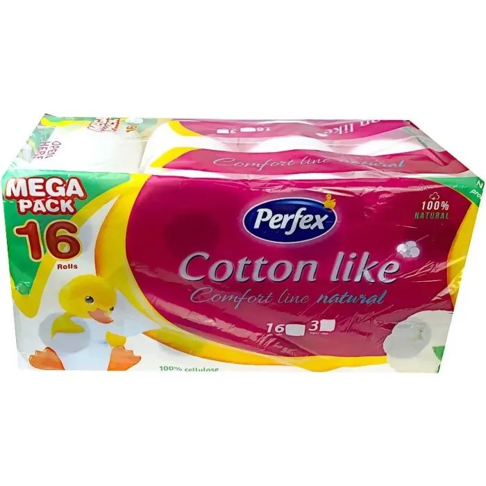 Туалетная бумага Perfex Cotton Like Comfort Line 3 слоя 4 рулона (8606108597262) изображение 2