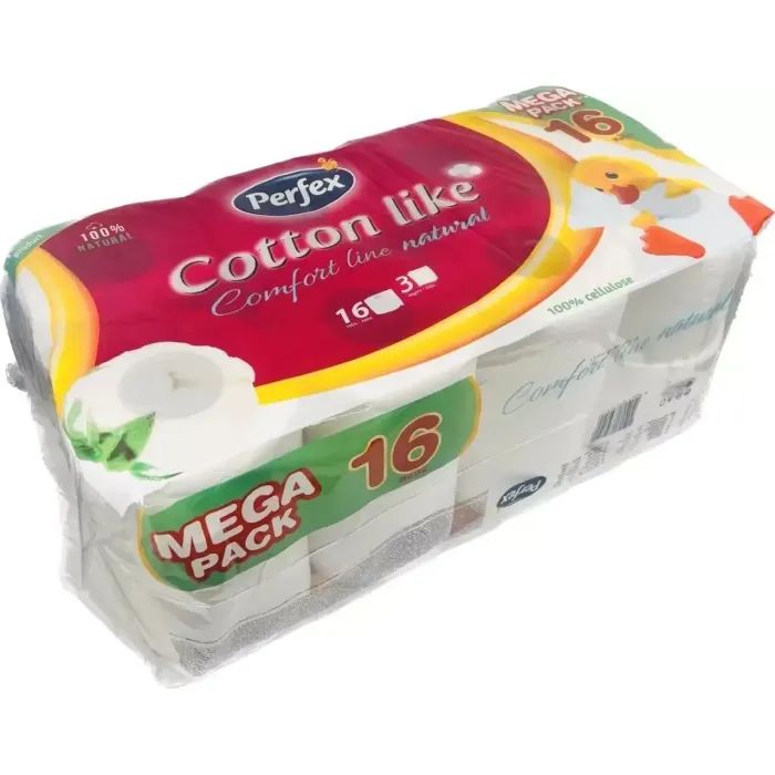Туалетная бумага Perfex Cotton Like Comfort Line 3 слоя 4 рулона (8606108597262) изображение 3