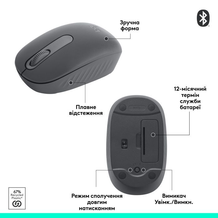 Мышка Logitech M196 Bluetooth Rose (910-007461) изображение 11