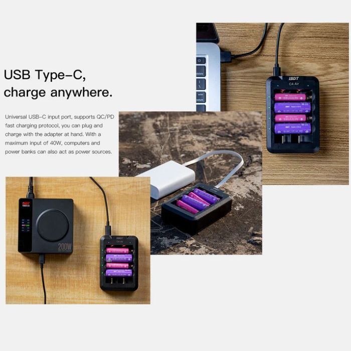 Зарядное устройство для аккумуляторов iSDT C4 Air Quick Battery Charger (iSDT-C4) изображение 3