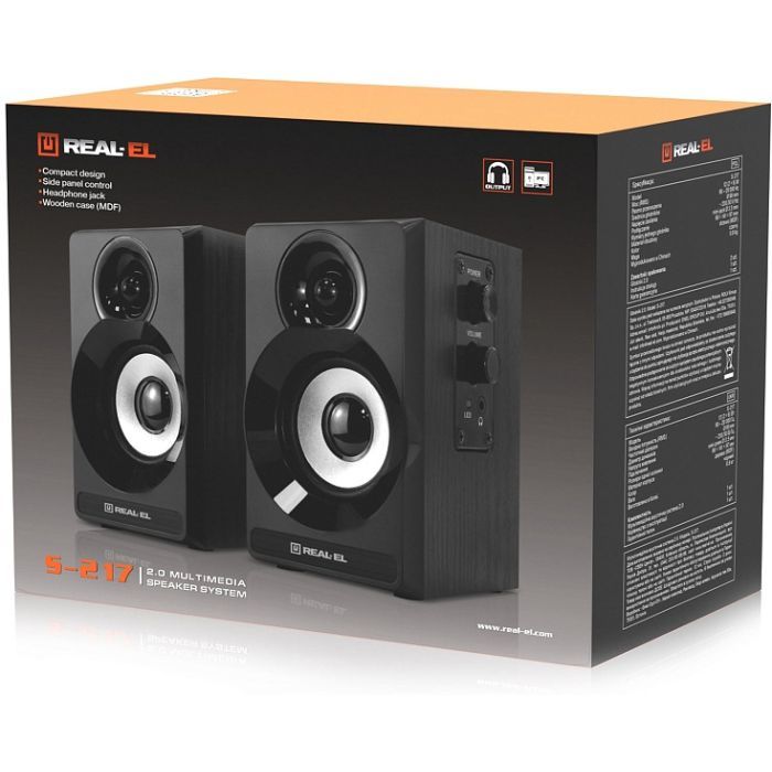 Акустична система REAL-EL S-217 Black (EL121200013) зображення 10