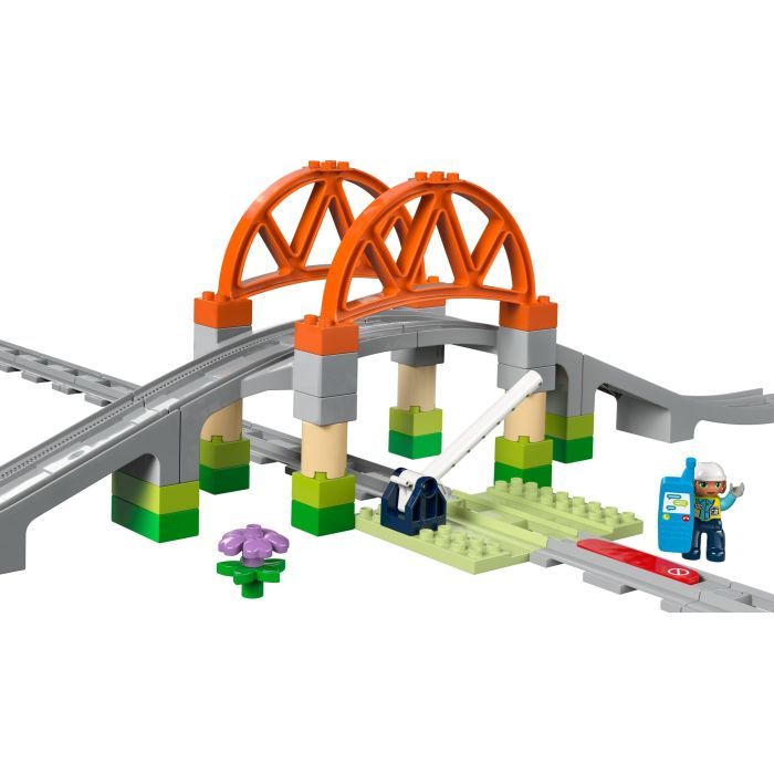 Конструктор LEGO DUPLO Town Дополнительный набор. Железнодорожный мост и пути (10426) изображение 2