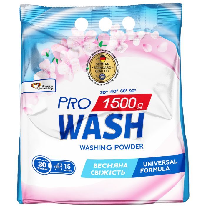 Стиральный порошок Pro Wash Universal Весенняя свежесть 1.5 кг (4823128004868)