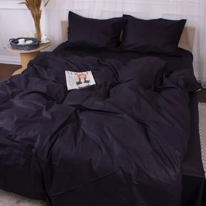 Постельное белье MirSon Poplin Line 099 Black 110x140 (2200006277378)