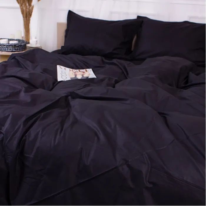Постельное белье MirSon Poplin Line 099 Black 110x140 (2200006277378) изображение 3