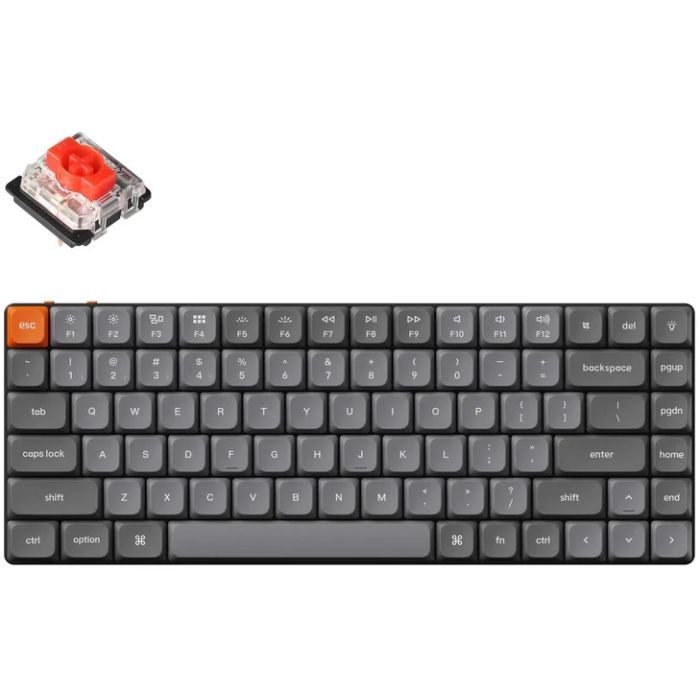 Клавиатура Keychron K3 Max Gateron MX 2.0 Red QMK White Led Wireless/Bluetooth/USB UA Black (K3MA1_KEYCHRON)