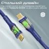 Дата кабель USB-C to USB-C transline-cc200.navy Promate (transline-cc200.navy) зображення 5
