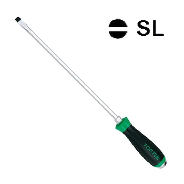 Отвертка Toptul шлицевая ударная 10x400, с шестигранником ударная (FALB1040)
