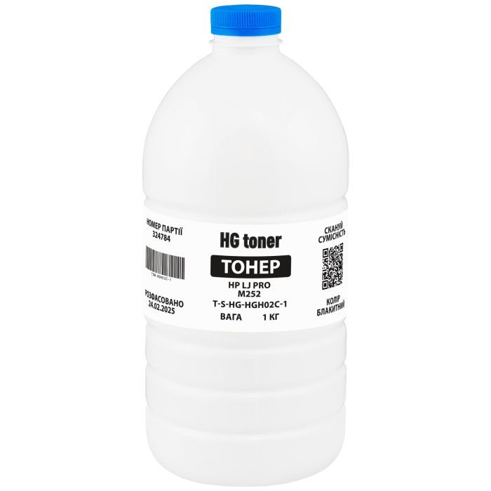 Тонер HP CLJ Pro M252 1кг, cyan HG (TSM-HGH02C-1)