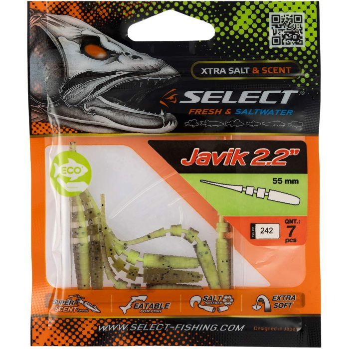Силікон рибальський Select Javik 2.2" 280 (7 шт/уп) (1870.72.75) зображення 2