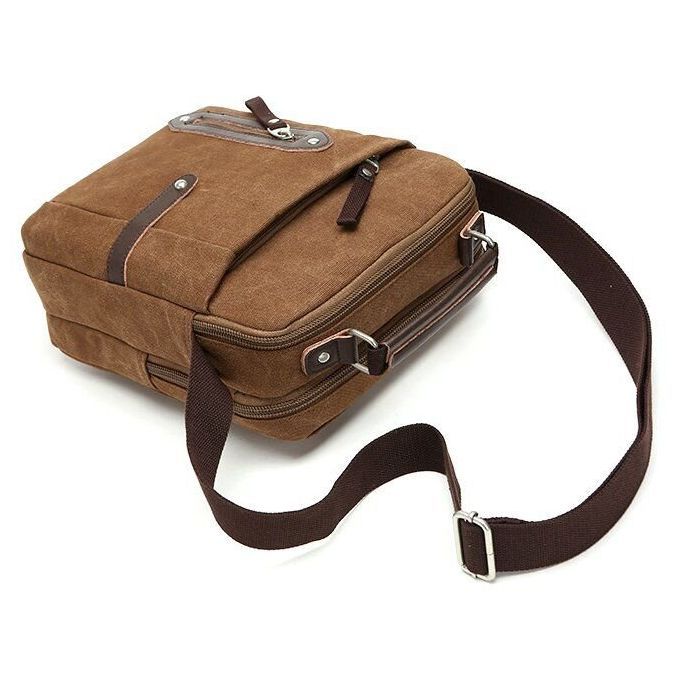 Сумка Vintage Текстильная Коричневая (20155) изображение 3