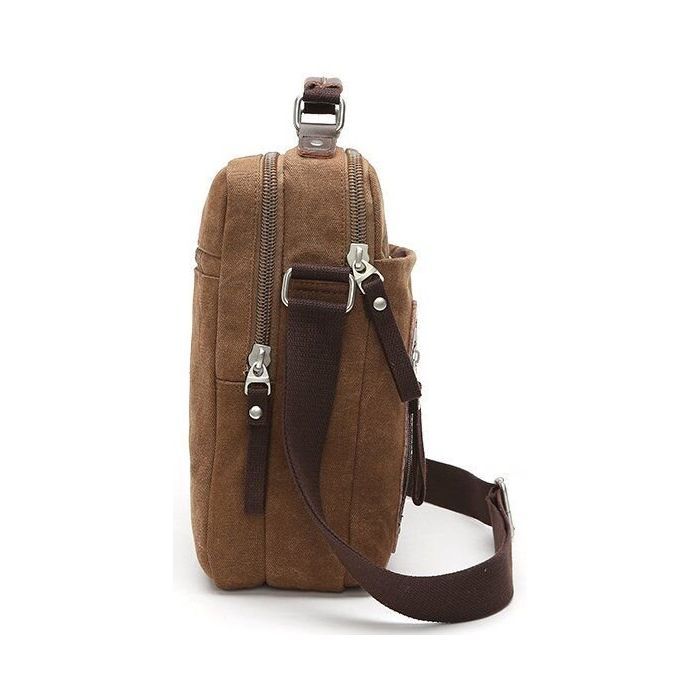 Сумка Vintage Текстильная Коричневая (20155) изображение 7
