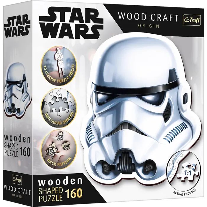 Пазл Trefl Wooden Star Wars Шолом штурмовика 160 елементів (5900511201888)
