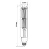 Лампочка Videx LED Filament T52F 50W E27 5000K (VL-T52F-50275) изображение 2