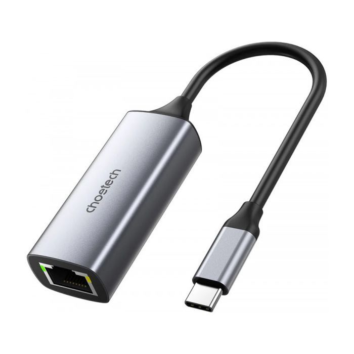 Адаптер USB-C to Ethernet RJ45 2.5Gbps 0,1m USB3.1 Choetech (HUB-R02-GY-V1)