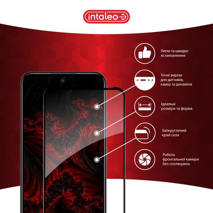 Скло захисне Intaleo Full Glue Tecno Spark 30C Black (1283126599361) зображення 3