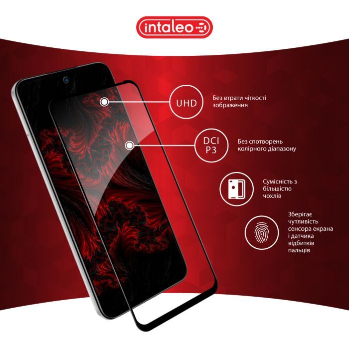 Скло захисне Intaleo Full Glue Tecno Spark 30C Black (1283126599361) зображення 4