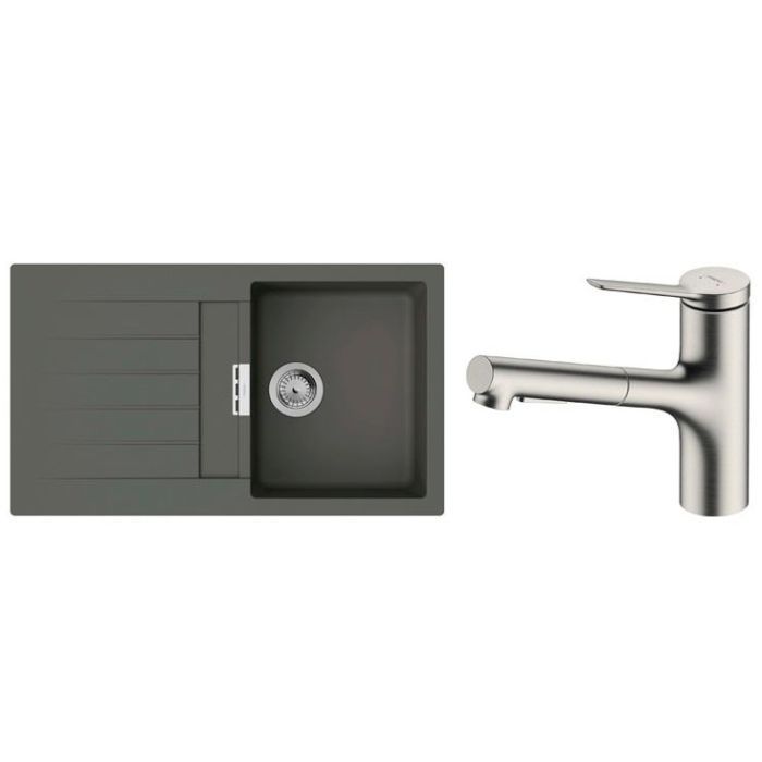 Мойка кухонная Hansgrohe S520-F345 + зміш. Zesis M33 (43356800)
