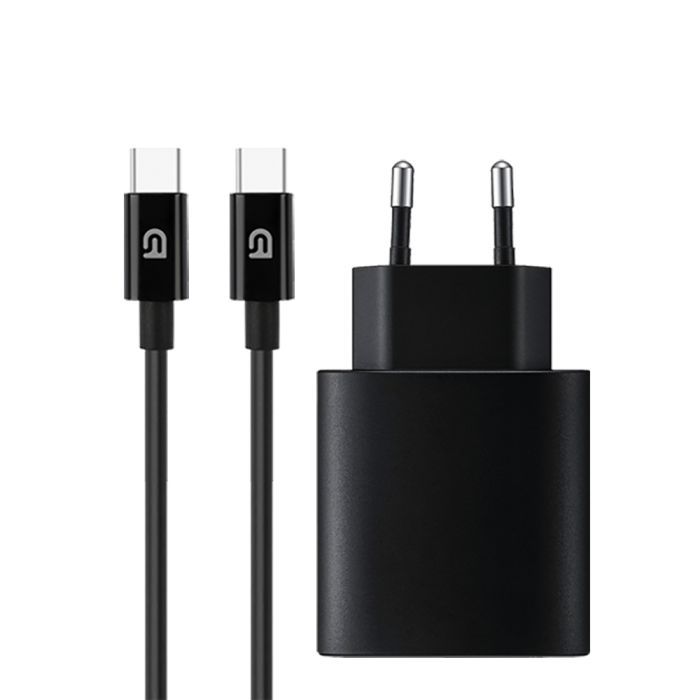 Зарядное устройство Armorstandart ABMHJ83 20W USB-C Black + cable USB-C to USB-C (ARM77723)