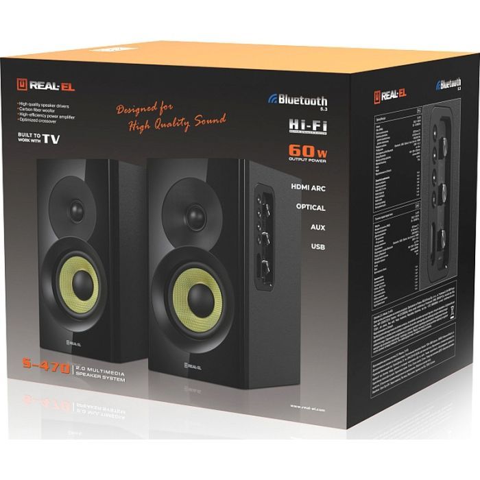 Акустическая система REAL-EL S-470 Black (EL121200018) изображение 12