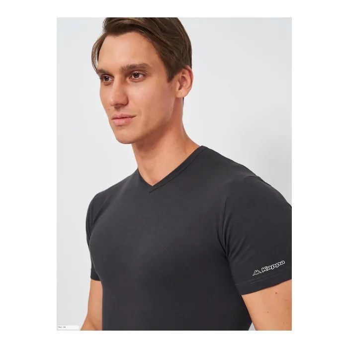 Футболка Kappa T-shirt Mezza Manica Scollo V K1311 Nero чорний XXL (8052394813997) зображення 4