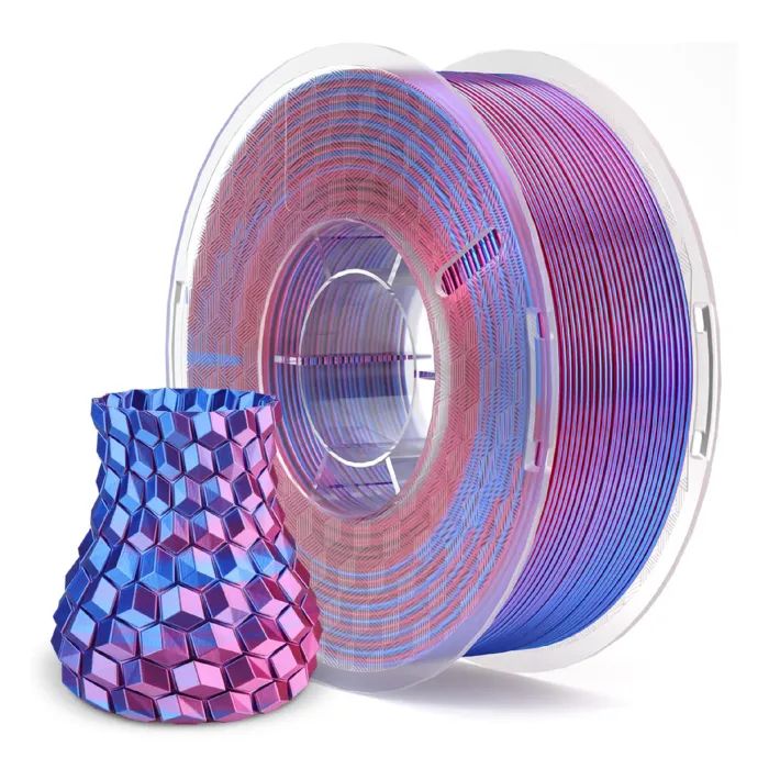 Пластик для 3D-принтера ELEGOO PLA silk gloss 1кг, 1.75мм, silver (50.203.0111) зображення 2