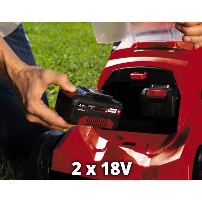 Газонокосарка Einhell PXC GE-CM 36/37 Li 36V(18+18), 37см, 45л, 25-75мм (без АКБ та ЗП) (3413172) зображення 5