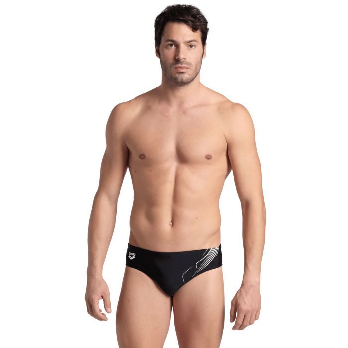 Плавки Arena Dive Swim Brief 007213-500 чорний, білий 80 (3468337172536)