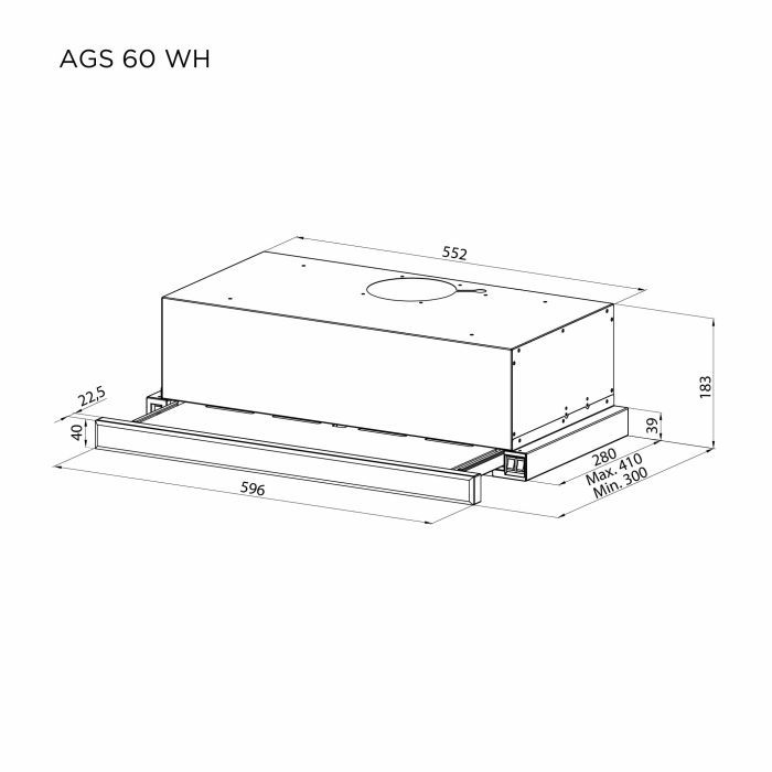 Вытяжка кухонная Pyramida AGS 60 WH изображение 8