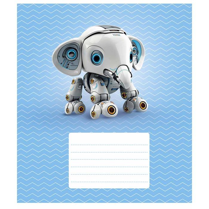 Тетрадь Школярик Robot animals 12 листов линия (012-3331L) изображение 2